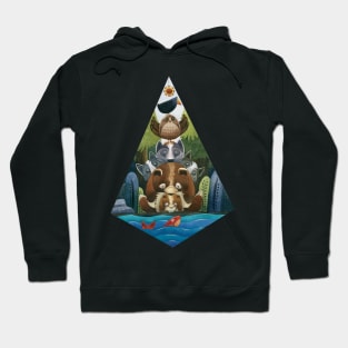 Watercolor Totem Animals Hoodie